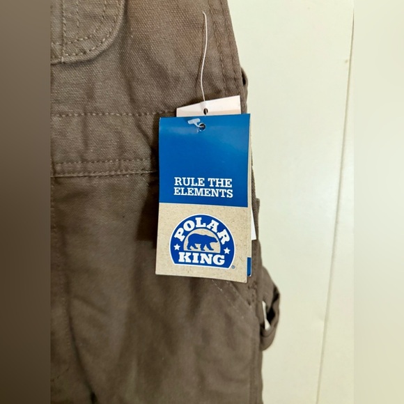 Polar King Boys Insulated Duck Bib Overalls Youth S Brown Outdoors - Picture 3 of 8